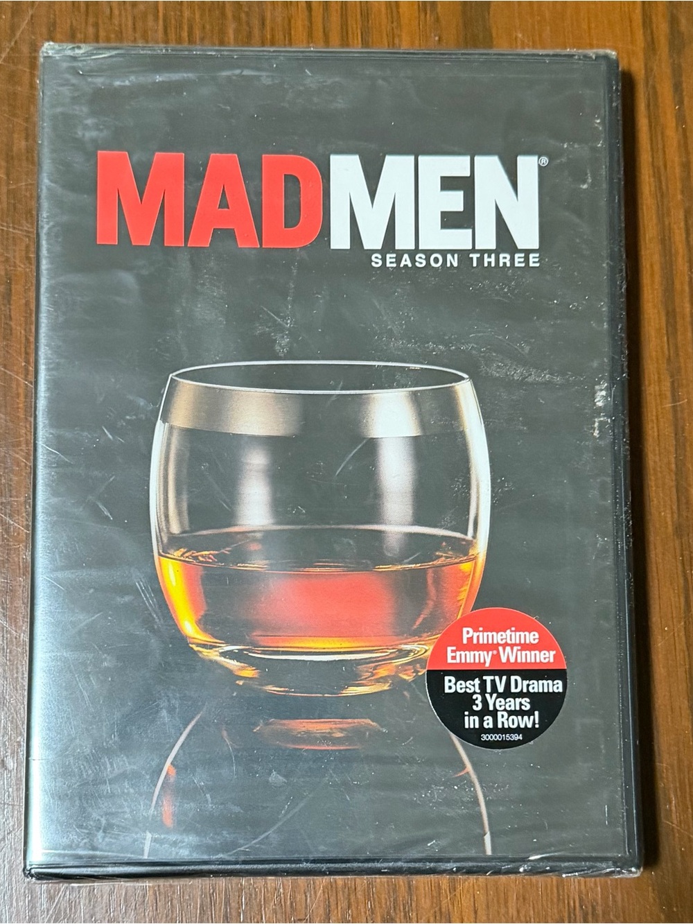 Sealed Mad Men Season Three DVD - Black with Red & Amber Accents